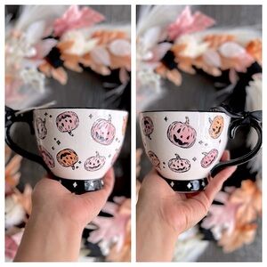 ✨NEW🎃Potters Studio Halloween Jack o Lantern Pumpkins Teacup Shaped Mug💖